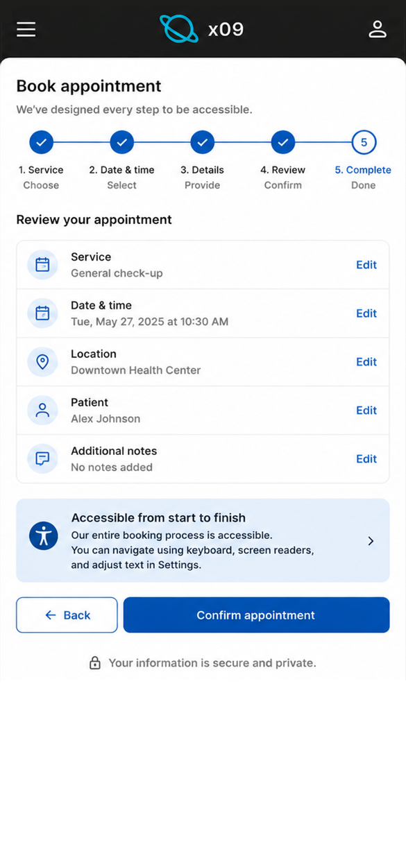 Provide Accessible User Journeys